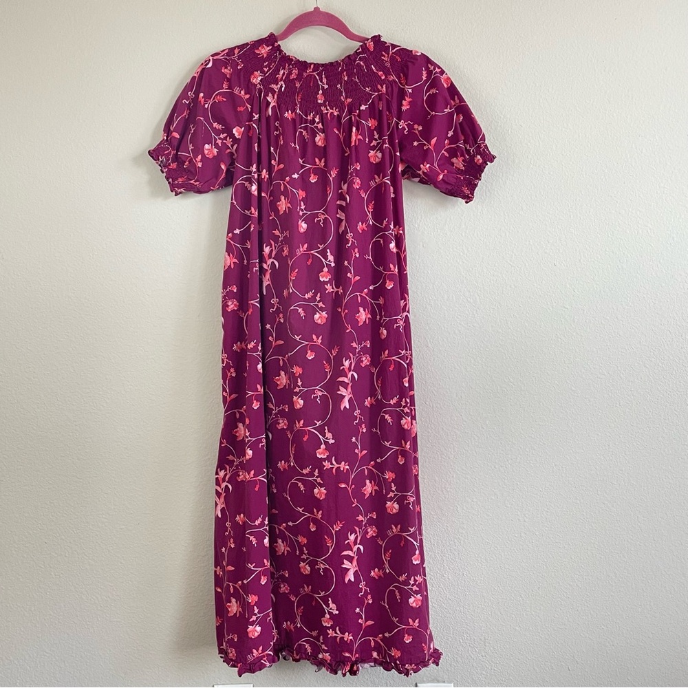 Hill House The Caroline Nap Dress Floral Midi Length Size XS - Picture 5 of 8